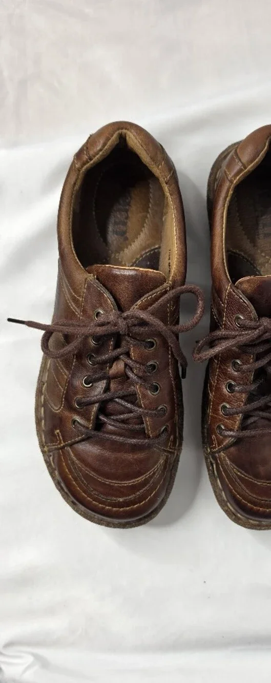 Born Womens Melissa Brown Leather Oxford Lace Up Shoes Size 7M EU38 Handcrafted